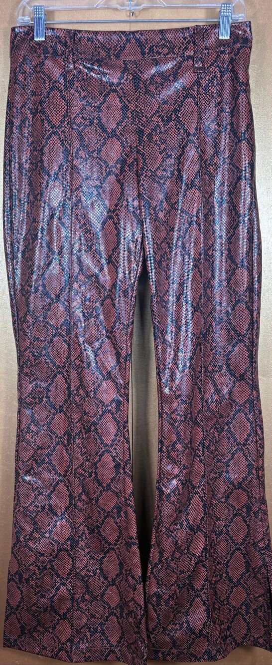 Bershka snakeskin flare pants size M
